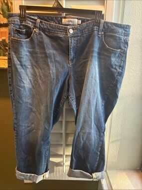 torrid Dark Blue Cropped Roll-Cuff Jeans